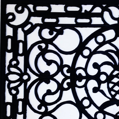 18" X 30" Black Rubber Pineapple Outdoor Door Mat