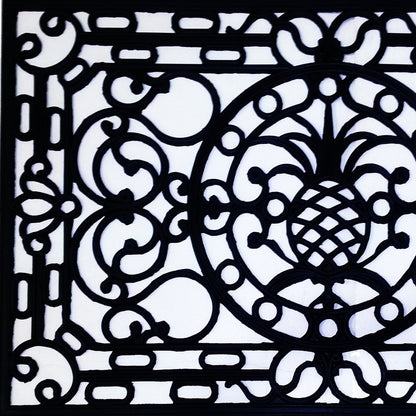 18" X 30" Black Rubber Pineapple Outdoor Door Mat