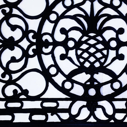 18" X 30" Black Rubber Pineapple Outdoor Door Mat