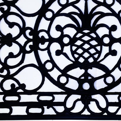 30" X 48" Black Rubber Pineapple Outdoor Door Mat