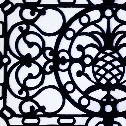 30" X 48" Black Rubber Pineapple Outdoor Door Mat