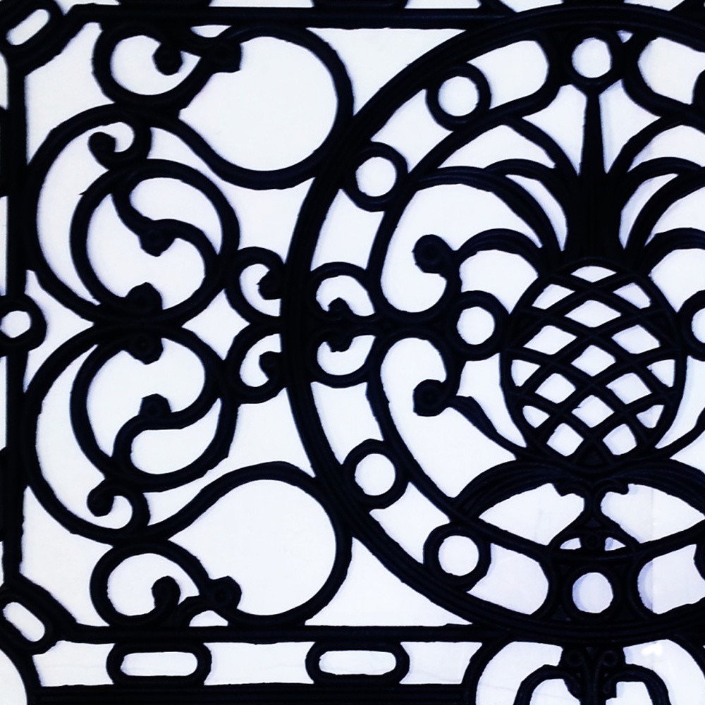 30" X 48" Black Rubber Pineapple Outdoor Door Mat