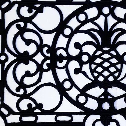 30" X 48" Black Rubber Pineapple Outdoor Door Mat