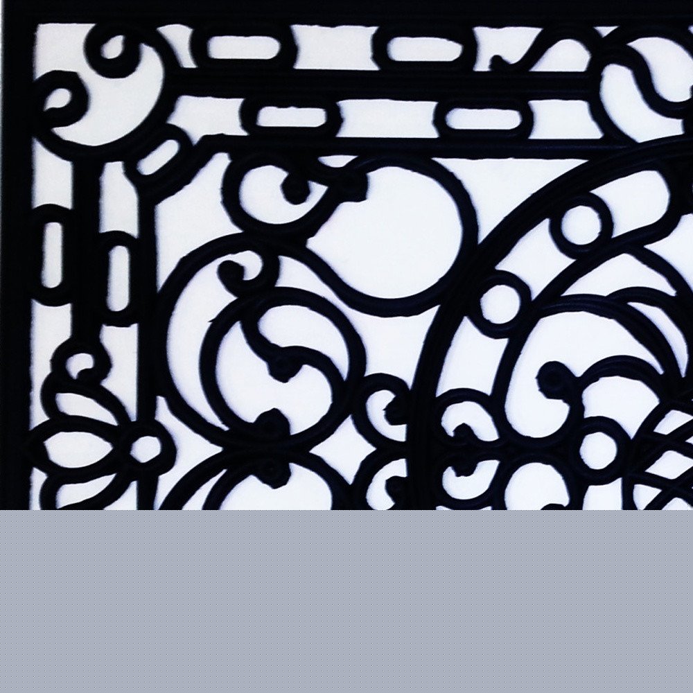 30" X 48" Black Rubber Pineapple Outdoor Door Mat