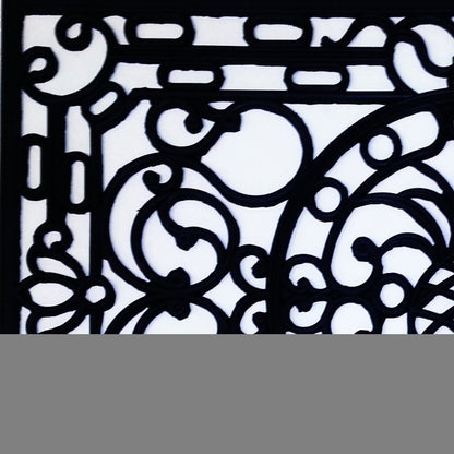 30" X 48" Black Rubber Pineapple Outdoor Door Mat