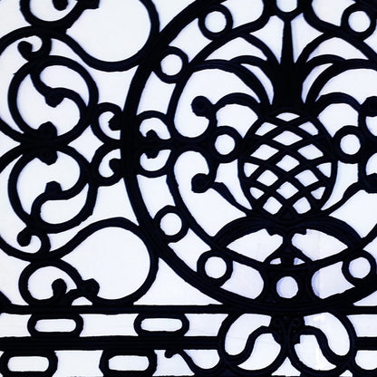 30" X 48" Black Rubber Pineapple Outdoor Door Mat