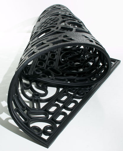 30" X 48" Black Rubber Pineapple Outdoor Door Mat