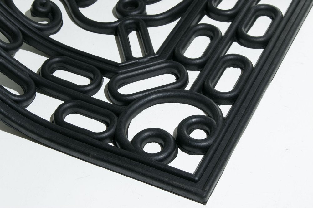 30" X 48" Black Rubber Pineapple Outdoor Door Mat