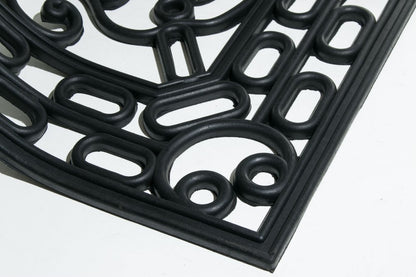 30" X 48" Black Rubber Pineapple Outdoor Door Mat