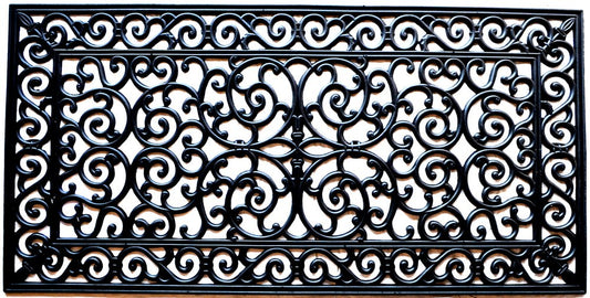 24" X 48" Black Rubber Outdoor Door Mat