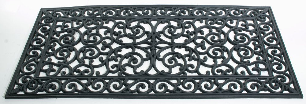 24" X 48" Black Rubber Outdoor Door Mat