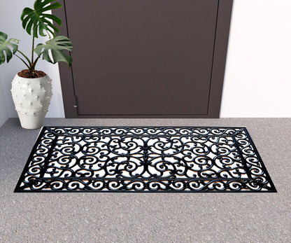 24" X 48" Black Rubber Outdoor Door Mat