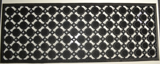 18" X 47" Black Rubber Outdoor Door Mat