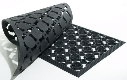 18" X 47" Black Rubber Outdoor Door Mat