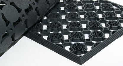 18" X 47" Black Rubber Outdoor Door Mat