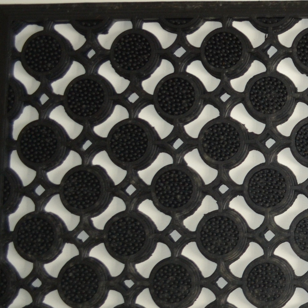 18" X 47" Black Rubber Outdoor Door Mat
