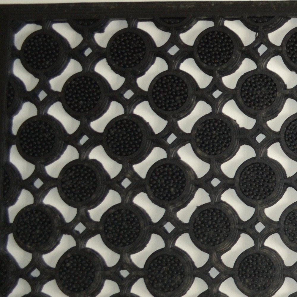 18" X 47" Black Rubber Outdoor Door Mat