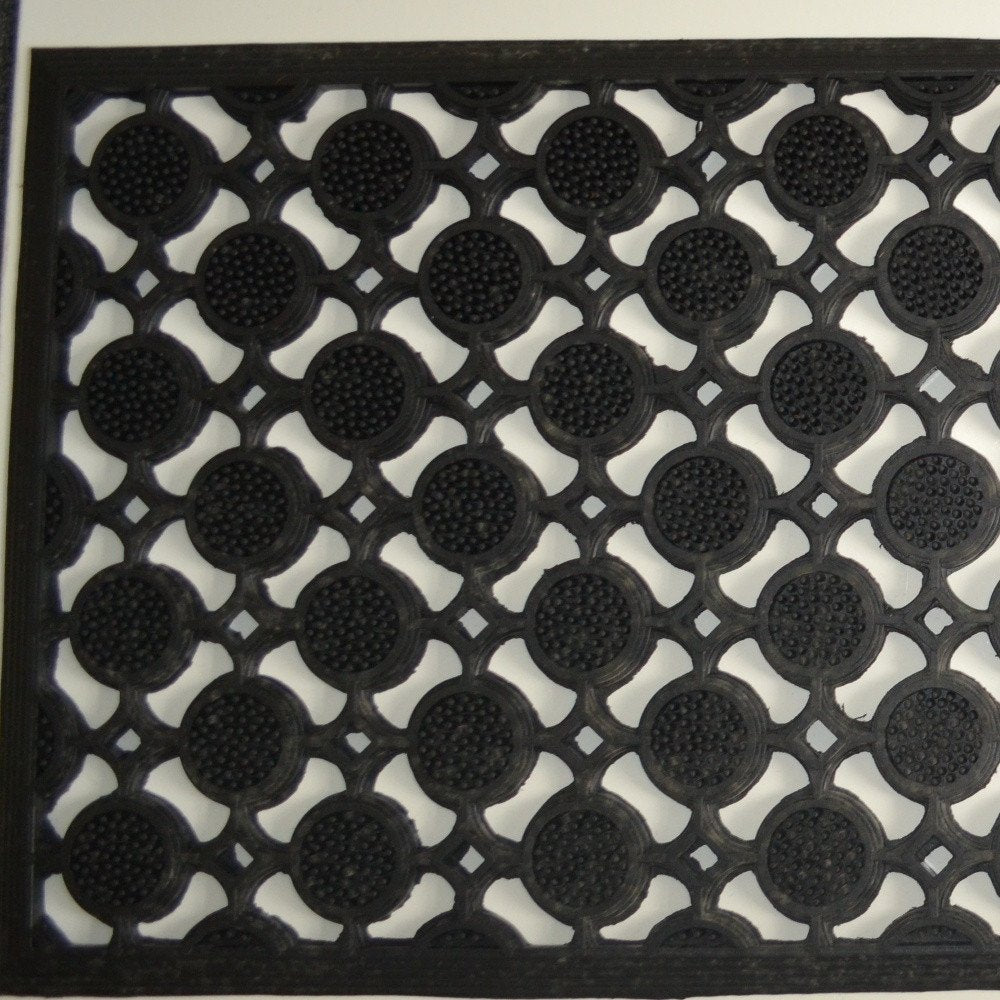 18" X 47" Black Rubber Outdoor Door Mat