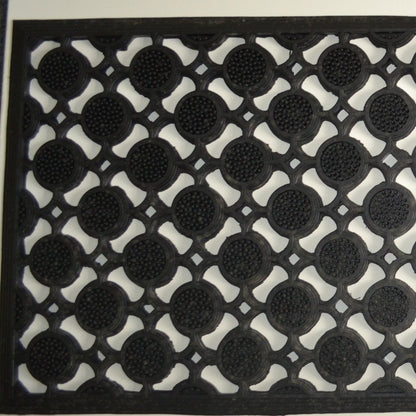 18" X 47" Black Rubber Outdoor Door Mat