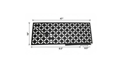 18" X 47" Black Rubber Outdoor Door Mat
