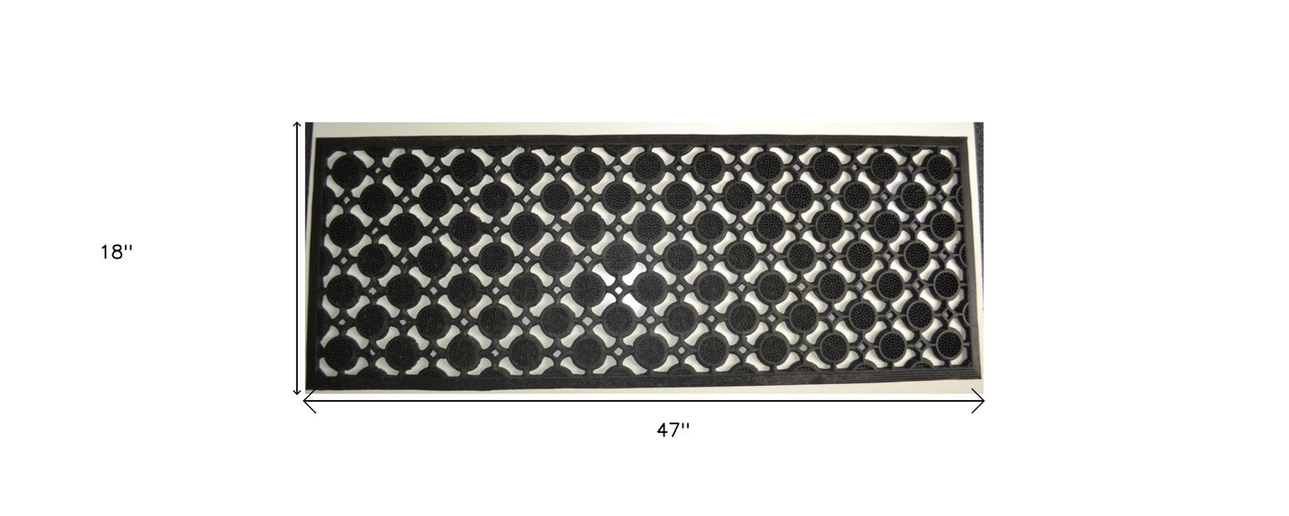18" X 47" Black Rubber Outdoor Door Mat