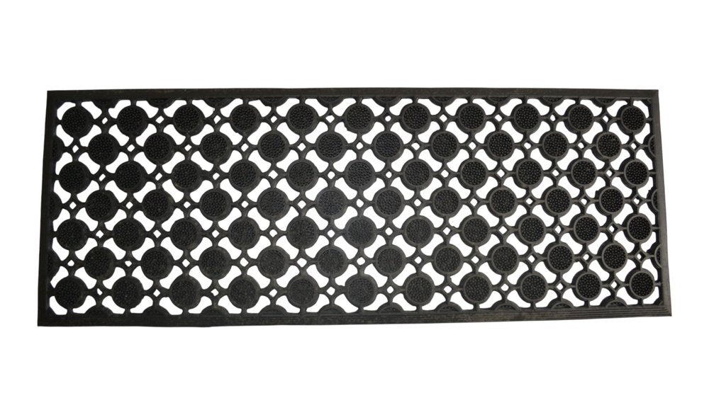 18" X 47" Black Rubber Outdoor Door Mat