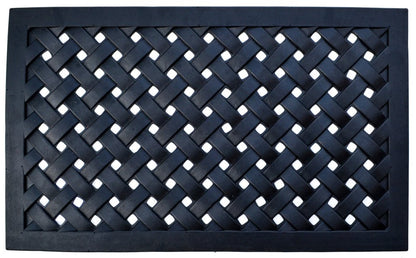 18" X 30" Black Rubber Outdoor Door Mat