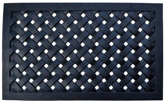 18" X 30" Black Rubber Outdoor Door Mat