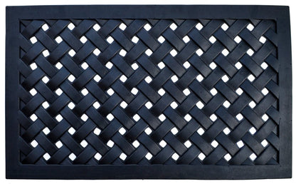 18" X 30" Black Rubber Outdoor Door Mat