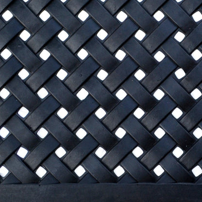 18" X 30" Black Rubber Outdoor Door Mat