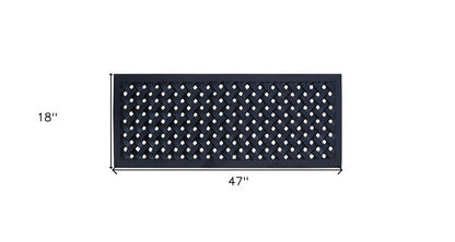 18" X 47" Black Rubber Outdoor Door Mat