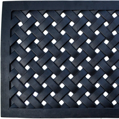 18" X 47" Black Rubber Outdoor Door Mat