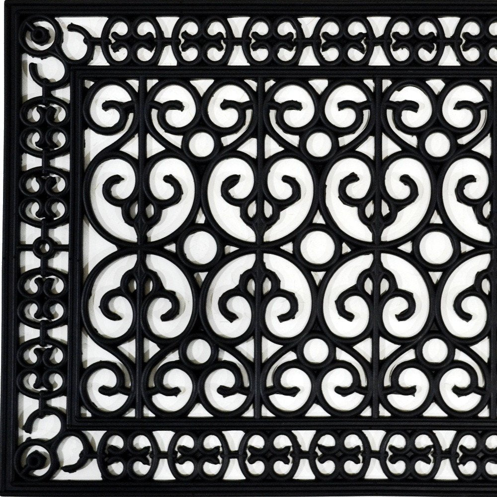 24" X 36" Black Rubber Outdoor Door Mat