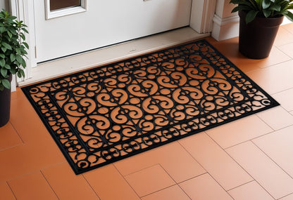 24" X 36" Black Rubber Outdoor Door Mat