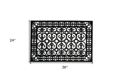 24" X 36" Black Rubber Outdoor Door Mat