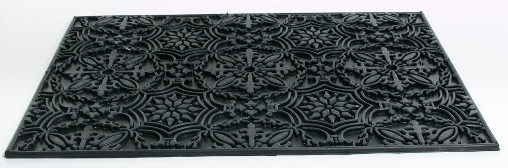 16" X 24" Black Rubber Outdoor Door Mat
