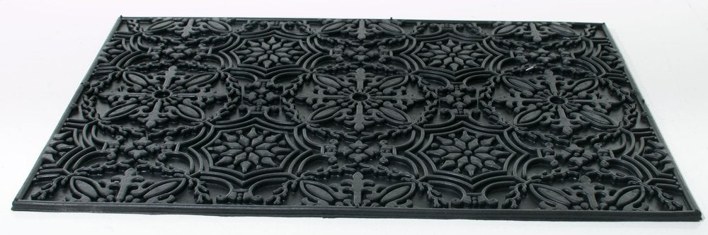 16" X 24" Black Rubber Outdoor Door Mat