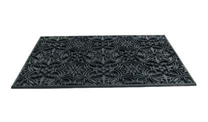 16" X 24" Black Rubber Outdoor Door Mat