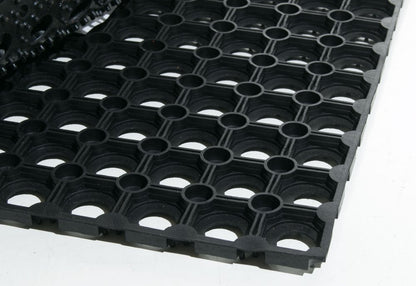 19" X 39" Black Rubber Outdoor Door Mat