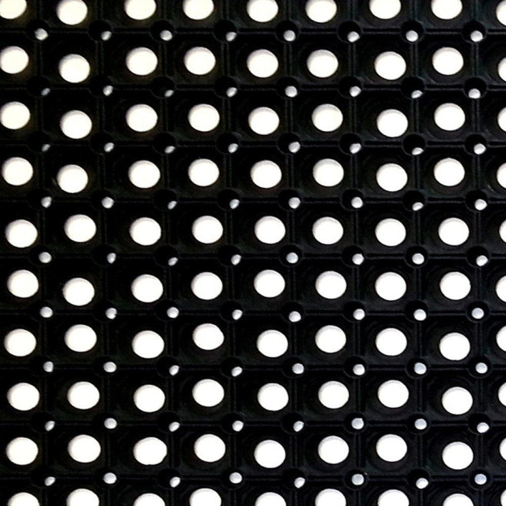 19" X 39" Black Rubber Outdoor Door Mat