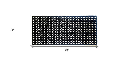 19" X 39" Black Rubber Outdoor Door Mat