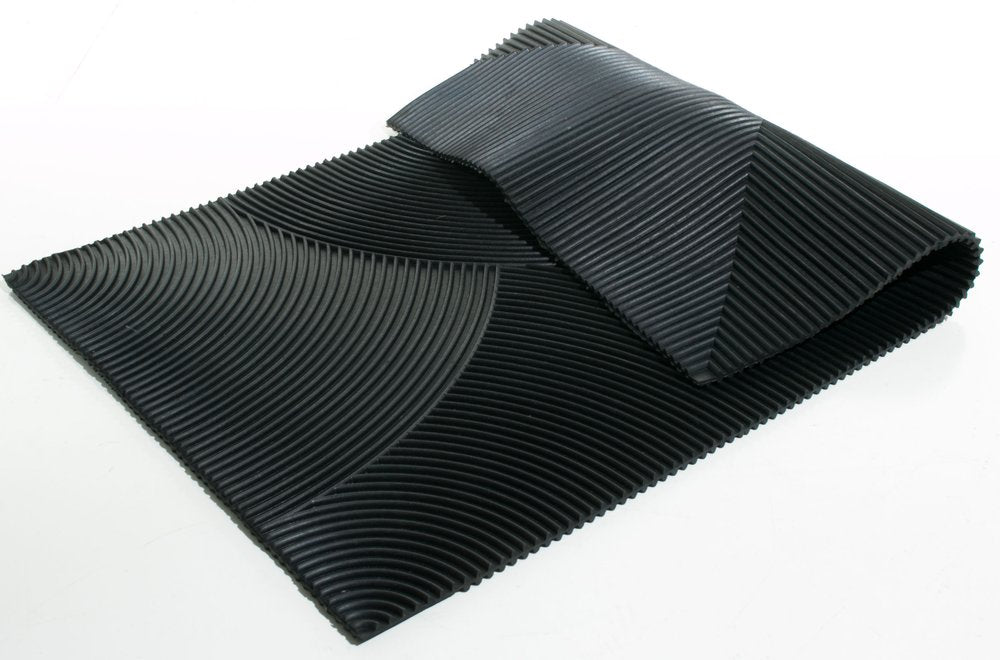 18" X 30" Black Rubber Outdoor Door Mat