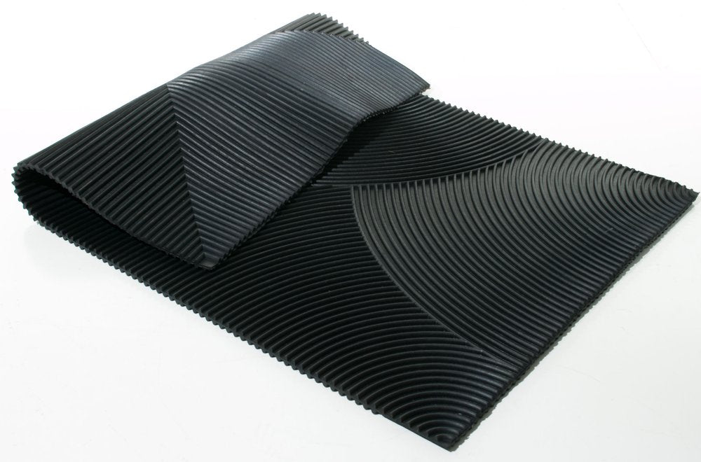 18" X 30" Black Rubber Outdoor Door Mat