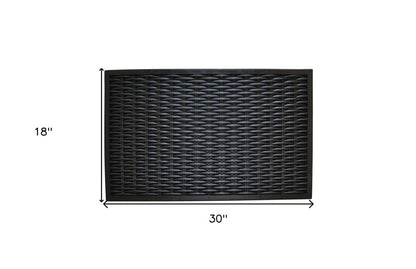 18" X 30" Black Rubber Outdoor Door Mat