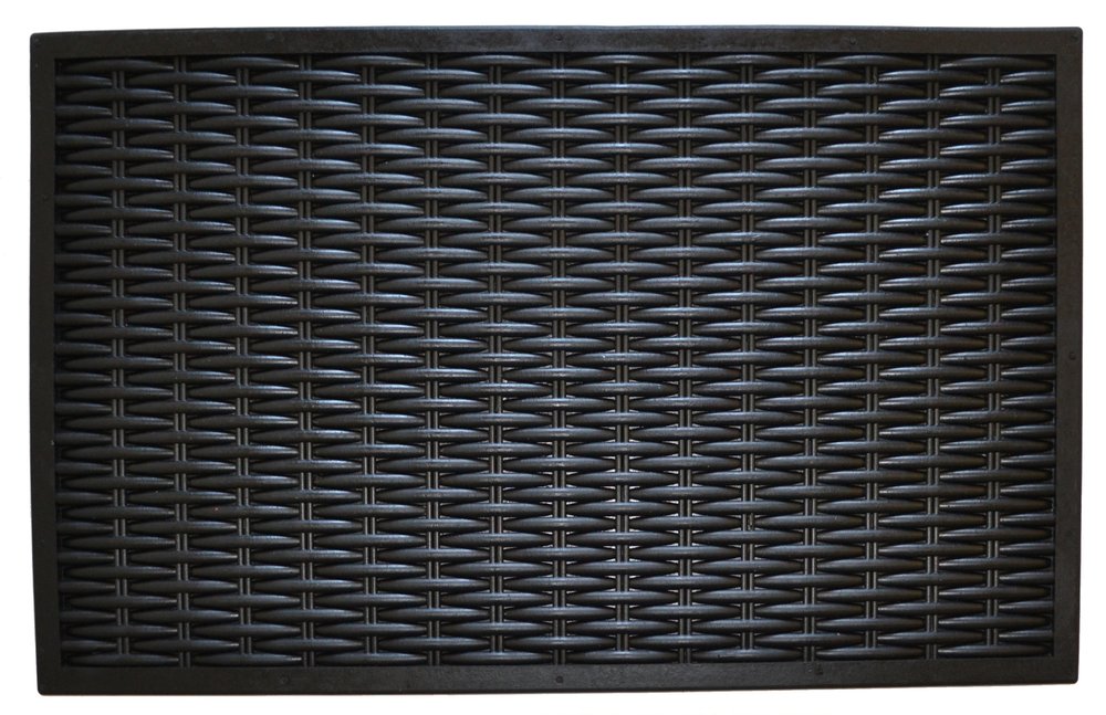 18" X 30" Black Rubber Outdoor Door Mat