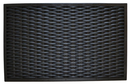 18" X 30" Black Rubber Outdoor Door Mat