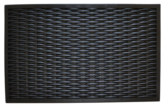 18" X 30" Black Rubber Outdoor Door Mat