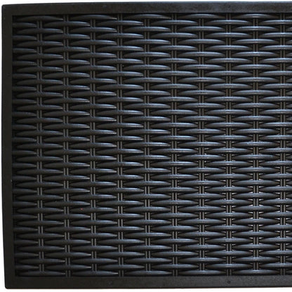 18" X 30" Black Rubber Outdoor Door Mat