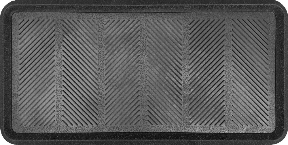 16" X 32" Black Rubber Outdoor Boot Tray