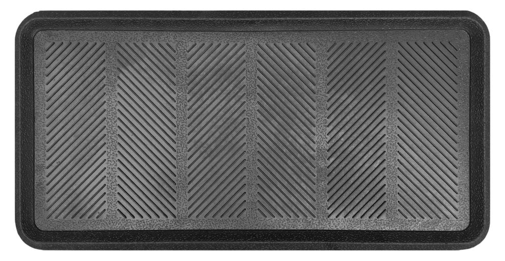 16" X 32" Black Rubber Outdoor Boot Tray